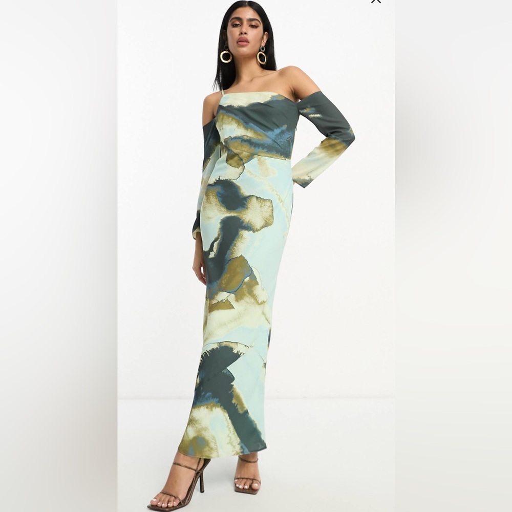 ASOS asymmetrical maxi dress
